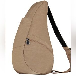 AMERIBAG 17" DISTRESSED NYLON HEALTHY BACK BAG TOTER (SMALL) CROSSBODY SLINGBAG